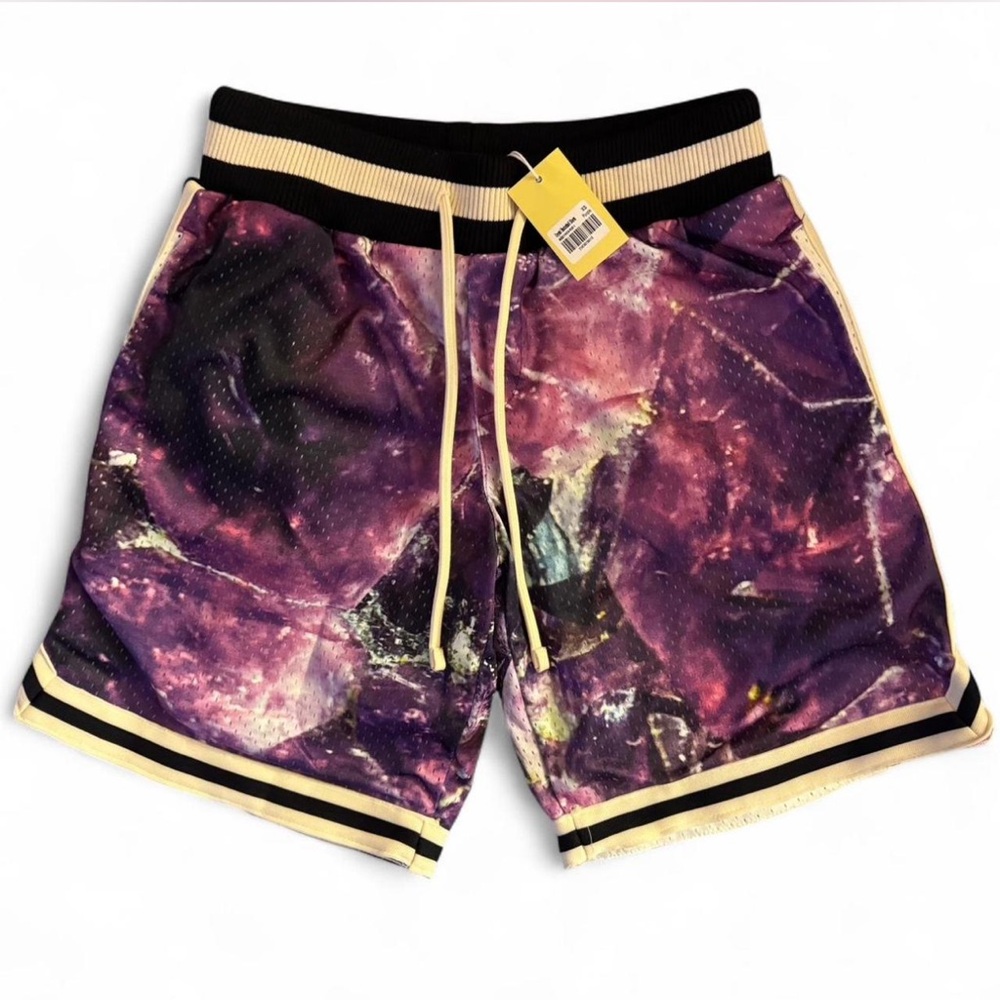 MNML Purple Crystal Basketball Shorts Size Xs “NWT”